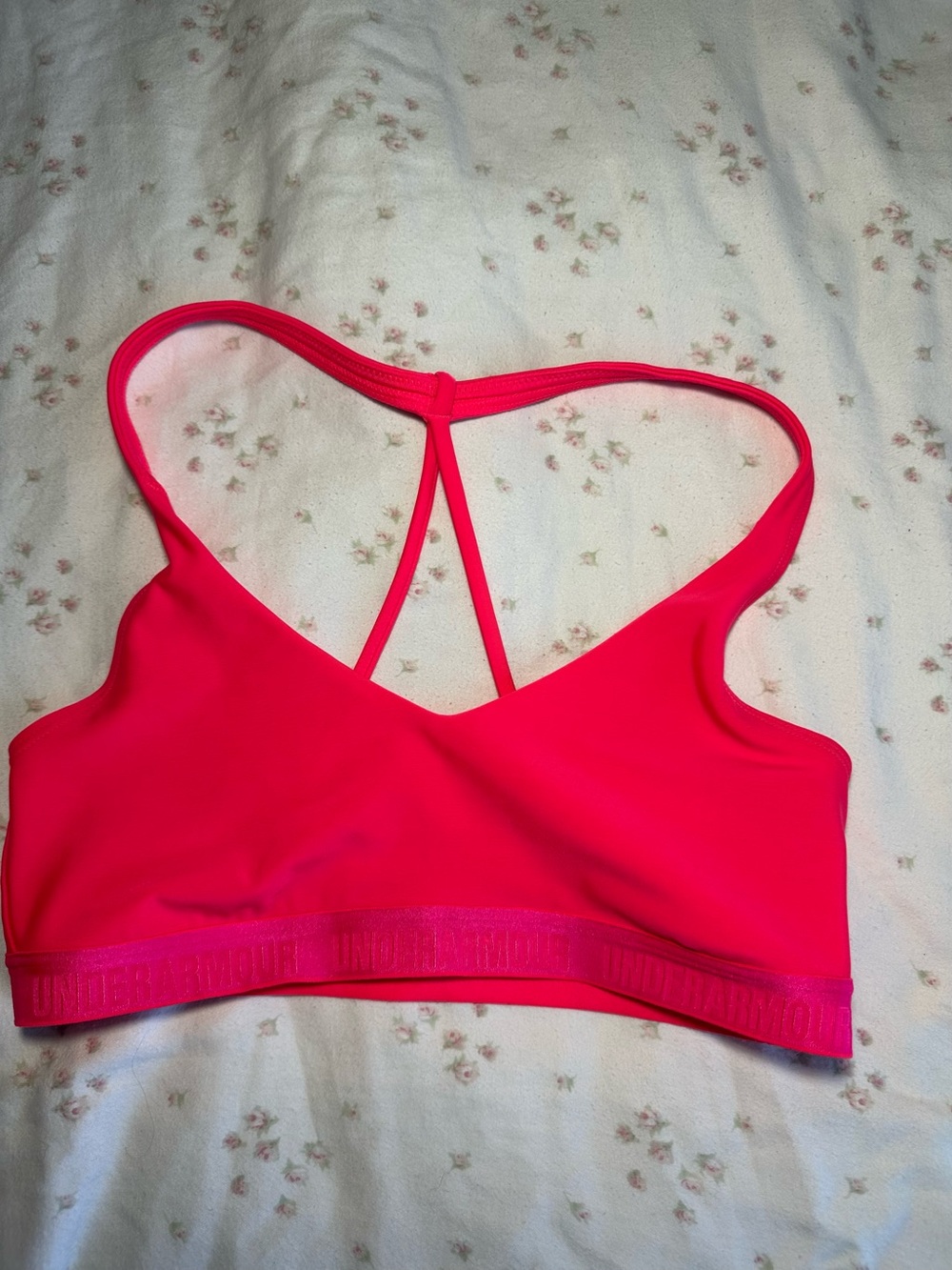 Under Armour Hot Pink Strappy Sports Bra